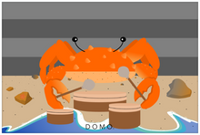 Load image into Gallery viewer, DRUMMER CRAB OCEAN (SEA COLLECTION) 48x32