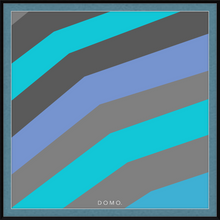 Load image into Gallery viewer, TEAL STRIPE (SEA COLLECTION) 24x24