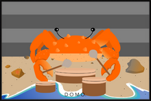 Load image into Gallery viewer, DRUMMER CRAB OCEAN (SEA COLLECTION) 36x24