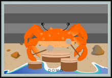 Load image into Gallery viewer, DRUMMER CRAB OCEAN (SEA COLLECTION) 36x24