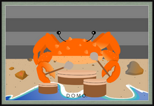 Load image into Gallery viewer, DRUMMER CRAB OCEAN (SEA COLLECTION) 36x24