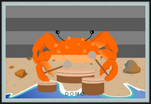 Load image into Gallery viewer, DRUMMER CRAB OCEAN (SEA COLLECTION) 36x24