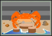 Load image into Gallery viewer, DRUMMER CRAB OCEAN (SEA COLLECTION) 36x24