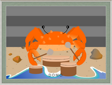 Load image into Gallery viewer, DRUMMER CRAB OCEAN (SEA COLLECTION) 22x16