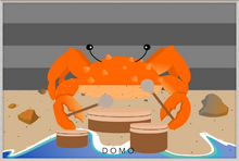 Load image into Gallery viewer, DRUMMER CRAB OCEAN (SEA COLLECTION) 36x24