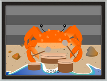 Load image into Gallery viewer, DRUMMER CRAB OCEAN (SEA COLLECTION) 22x16