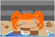 Load image into Gallery viewer, DRUMMER CRAB OCEAN (SEA COLLECTION) 36x24