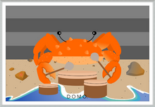 Load image into Gallery viewer, DRUMMER CRAB OCEAN (SEA COLLECTION) 36x24
