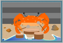 Load image into Gallery viewer, DRUMMER CRAB OCEAN (SEA COLLECTION) 36x24