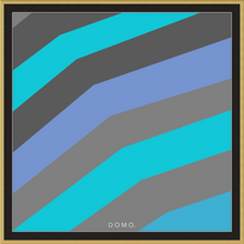 Load image into Gallery viewer, TEAL STRIPE (SEA COLLECTION) 24x24