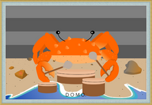 Load image into Gallery viewer, DRUMMER CRAB OCEAN (SEA COLLECTION) 36x24