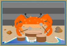 Load image into Gallery viewer, DRUMMER CRAB OCEAN (SEA COLLECTION) 36x24