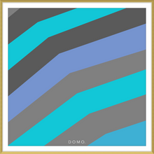 Load image into Gallery viewer, TEAL STRIPE (SEA COLLECTION) 24x24