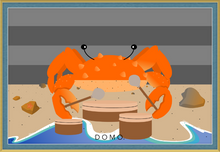 Load image into Gallery viewer, DRUMMER CRAB OCEAN (SEA COLLECTION) 36x24
