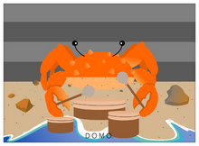 Load image into Gallery viewer, DRUMMER CRAB OCEAN (SEA COLLECTION) 22x16