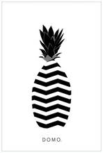 Load image into Gallery viewer, ABSTRACT PINEAPPLE B&W 24x36