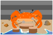 Load image into Gallery viewer, DRUMMER CRAB OCEAN (SEA COLLECTION) 36x24