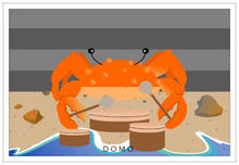 Load image into Gallery viewer, DRUMMER CRAB OCEAN (SEA COLLECTION) 36x24