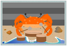 Load image into Gallery viewer, DRUMMER CRAB OCEAN (SEA COLLECTION) 36x24