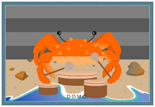 Load image into Gallery viewer, DRUMMER CRAB OCEAN (SEA COLLECTION) 36x24