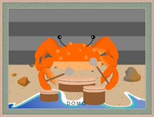 Load image into Gallery viewer, DRUMMER CRAB OCEAN (SEA COLLECTION) 22x16