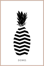 Load image into Gallery viewer, ABSTRACT PINEAPPLE B&W 24x36