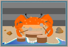 Load image into Gallery viewer, DRUMMER CRAB OCEAN (SEA COLLECTION) 36x24