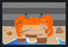 Load image into Gallery viewer, DRUMMER CRAB OCEAN (SEA COLLECTION) 36x24