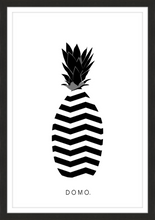 Load image into Gallery viewer, ABSTRACT PINEAPPLE B&W 24x36