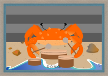 Load image into Gallery viewer, DRUMMER CRAB OCEAN (SEA COLLECTION) 36x24
