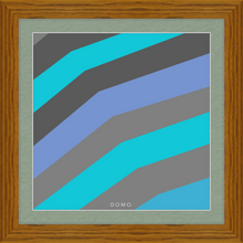 Load image into Gallery viewer, TEAL STRIPE (SEA COLLECTION) 12x12