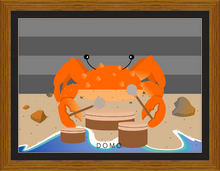 Load image into Gallery viewer, DRUMMER CRAB OCEAN (SEA COLLECTION) 22x16