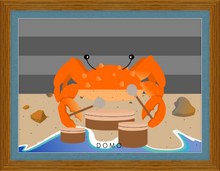 Load image into Gallery viewer, DRUMMER CRAB OCEAN (SEA COLLECTION) 22x16