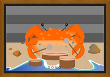Load image into Gallery viewer, DRUMMER CRAB OCEAN (SEA COLLECTION) 36x24