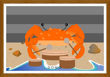 Load image into Gallery viewer, DRUMMER CRAB OCEAN (SEA COLLECTION) 36x24