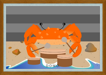 Load image into Gallery viewer, DRUMMER CRAB OCEAN (SEA COLLECTION) 36x24