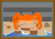 Load image into Gallery viewer, DRUMMER CRAB OCEAN (SEA COLLECTION) 36x24