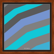Load image into Gallery viewer, TEAL STRIPE (SEA COLLECTION) 24x24