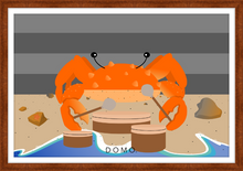 Load image into Gallery viewer, DRUMMER CRAB OCEAN (SEA COLLECTION) 36x24