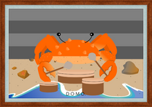 Load image into Gallery viewer, DRUMMER CRAB OCEAN (SEA COLLECTION) 36x24