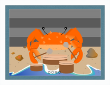 Load image into Gallery viewer, DRUMMER CRAB OCEAN (SEA COLLECTION) 22x16