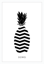 Load image into Gallery viewer, ABSTRACT PINEAPPLE B&W 24x36