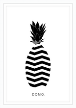 Load image into Gallery viewer, ABSTRACT PINEAPPLE B&W 24x36