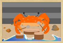 Load image into Gallery viewer, DRUMMER CRAB OCEAN (SEA COLLECTION) 36x24