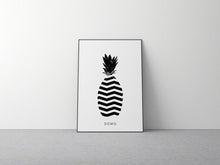 Load image into Gallery viewer, ABSTRACT PINEAPPLE B&W 24x36