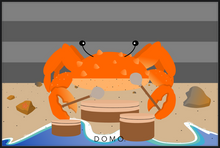 Load image into Gallery viewer, DRUMMER CRAB OCEAN (SEA COLLECTION) 48x32
