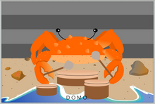 Load image into Gallery viewer, DRUMMER CRAB OCEAN (SEA COLLECTION) 48x32
