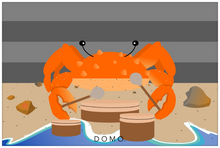 Load image into Gallery viewer, DRUMMER CRAB OCEAN (SEA COLLECTION) 48x32
