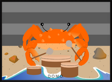 Load image into Gallery viewer, DRUMMER CRAB OCEAN (SEA COLLECTION) 22x16
