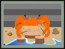 Load image into Gallery viewer, DRUMMER CRAB OCEAN (SEA COLLECTION) 22x16
